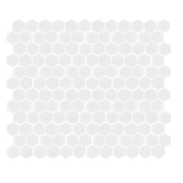 Hexagon Gloss white tiles