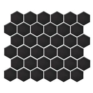 Hexagon Matte Black tiles