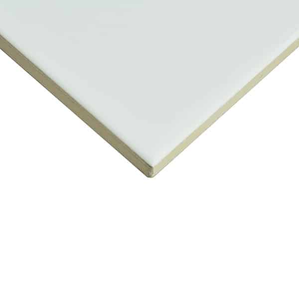 Plain Gloss Pressed Edge White tiles