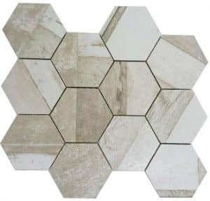 Doors Hexagon Chiaro mosaic tiles