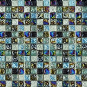 Essential Features Blue Thunder Glass Mosaic Wall tiles
