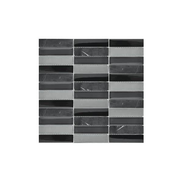 Essential Features Natural Charcoal Marquina Glass Mosaic Wall tiles