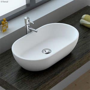 Nero solid surface basin