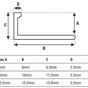 DTA Trim L Shape Angle Specifications