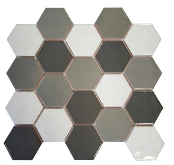 Blend Mix Gloss Handmade Hexagonals Mosaic tiles