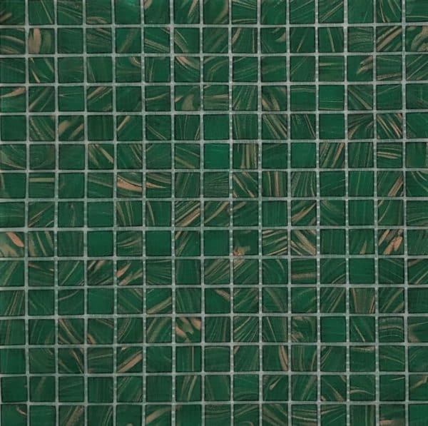 Bottle Green/Copper Mosaic Poolsafe tiles