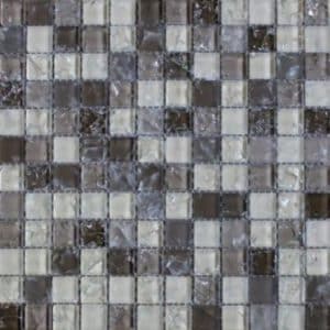Crystal Latte Glass Mix mosaic tile sheet