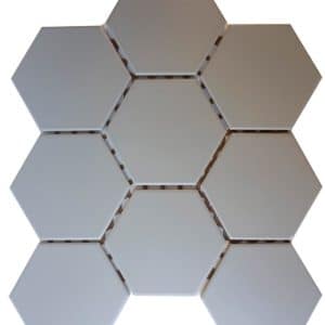 Hex Shape 2 RAL Light Khaki Mosaic Tile sheet