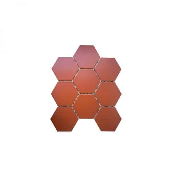 Hex Shape 2 RAL Tobacco Mosaic Tile sheet