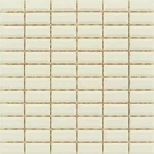 Metro Cream Bevelled Edge Gloss Mosaic tile sheet