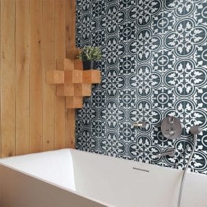 Picasso Bloom Navy Blue tiles