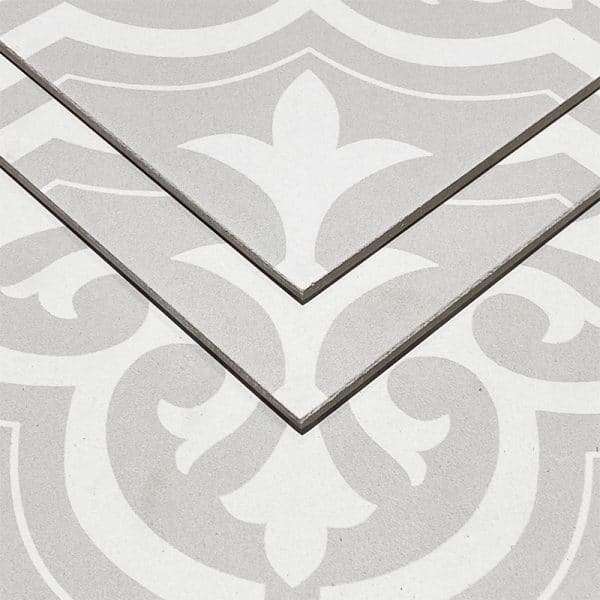 Flourish Motif Grey Economy Grade tiles