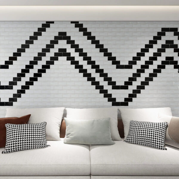 Noosa White Gloss Wall tiles 75x150