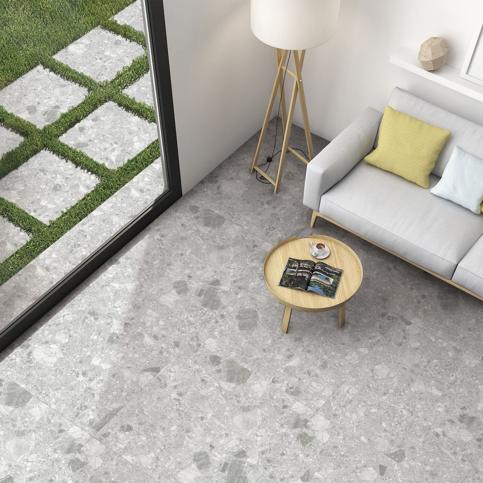 Terrazzo Light Grey tiles