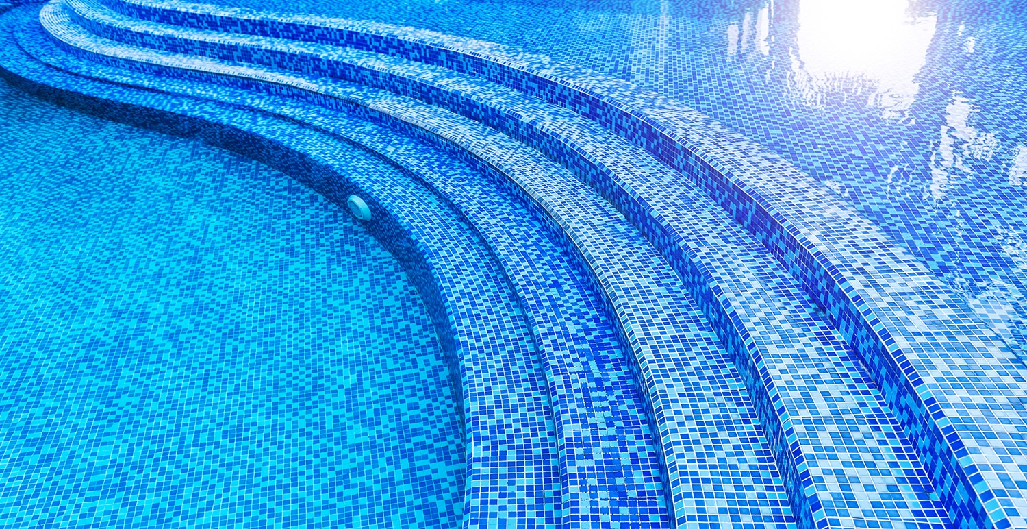 Blue Mosaic Pool tiles